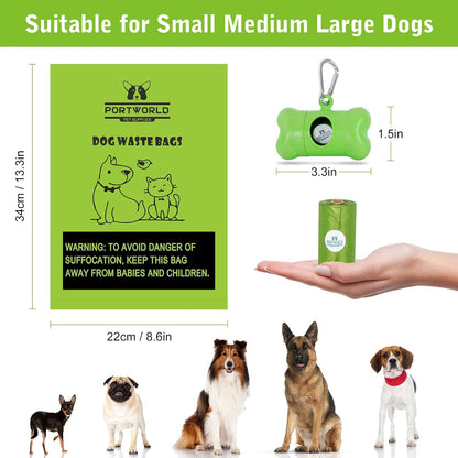 Dog Poop Bag (360 Count), Dogs Bags for Poop, 9X13 Inches Leak-Proof Dog Waste Bags Refills Rolls with 1 Holder (Unscented)