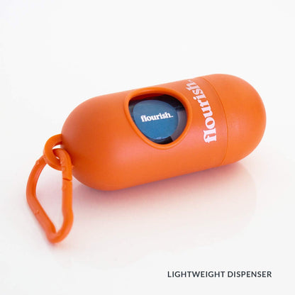 Dog Waste Poop Bags | Biodegradable & Environmentally Friendly | 1 MIL Thickness, Twice as Strong | Leak-Proof Industrial Strength | Includes Dispenser + 6 Rolls