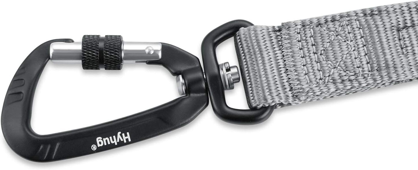 Pets 24 Inches Heavy Duty Short Leash with Comfortable Handle and Lightweight Aviation Aluminium Clip Lead- for Large Medium Dogs Daily Walking and Training. (24 Inches, Sleet Gray)