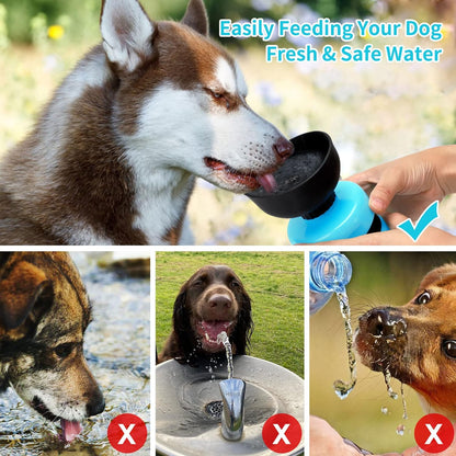 Dog Water Bottle, Portable Dog Water Bowl Dispenser Puppy Travel Water Bowl, Pet Water Bottle for Thirsty Dogs Outdoor Walking, Hiking, Travel, Leak Proof & BPA Free-Safe Hydration