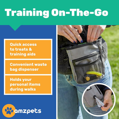 Dog Training Set, Puppy Supplies Starter Kit with Dogs Clicker, Treat Pouch Bag, Housetraining Door Bells, Ultrasonic Whistle, for Teaching Pet Commands, Bark Control, and Potty Training