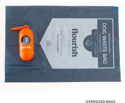 Dog Waste Poop Bags | Biodegradable & Environmentally Friendly | 1 MIL Thickness, Twice as Strong | Leak-Proof Industrial Strength | Includes Dispenser + 6 Rolls