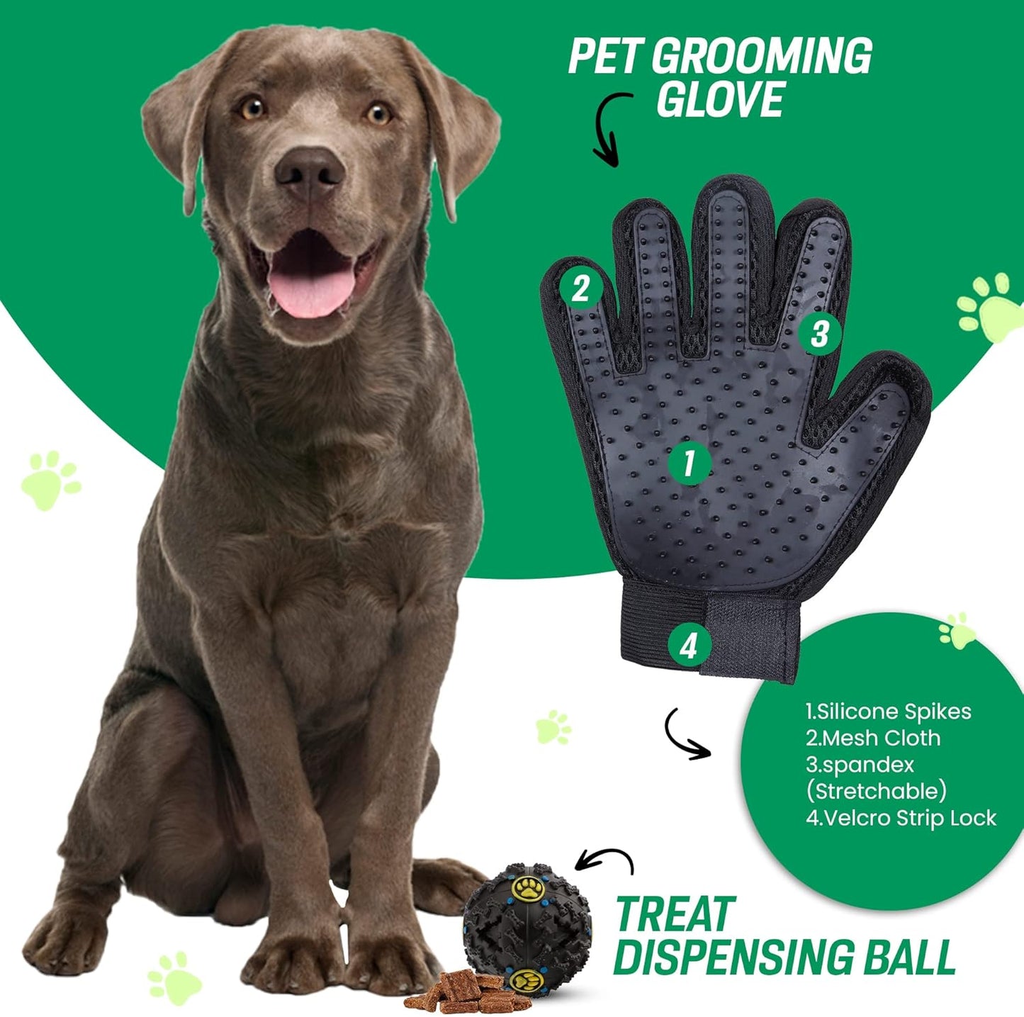 Puppy Starter Kit - Supplies, Accessories, 23 Pc Set with Feeding Bowls, Lick Mat, Teaching Aids, Leash, Collar, Toys, Potty Training Bells & More for New Dogs, Green