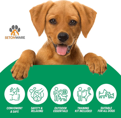 Puppy Starter Kit - Supplies, Accessories, 23 Pc Set with Feeding Bowls, Lick Mat, Teaching Aids, Leash, Collar, Toys, Potty Training Bells & More for New Dogs, Green